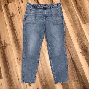 American Eagle Curvy High Rise Jegging Next Level Stretch Blue Denim Jeans